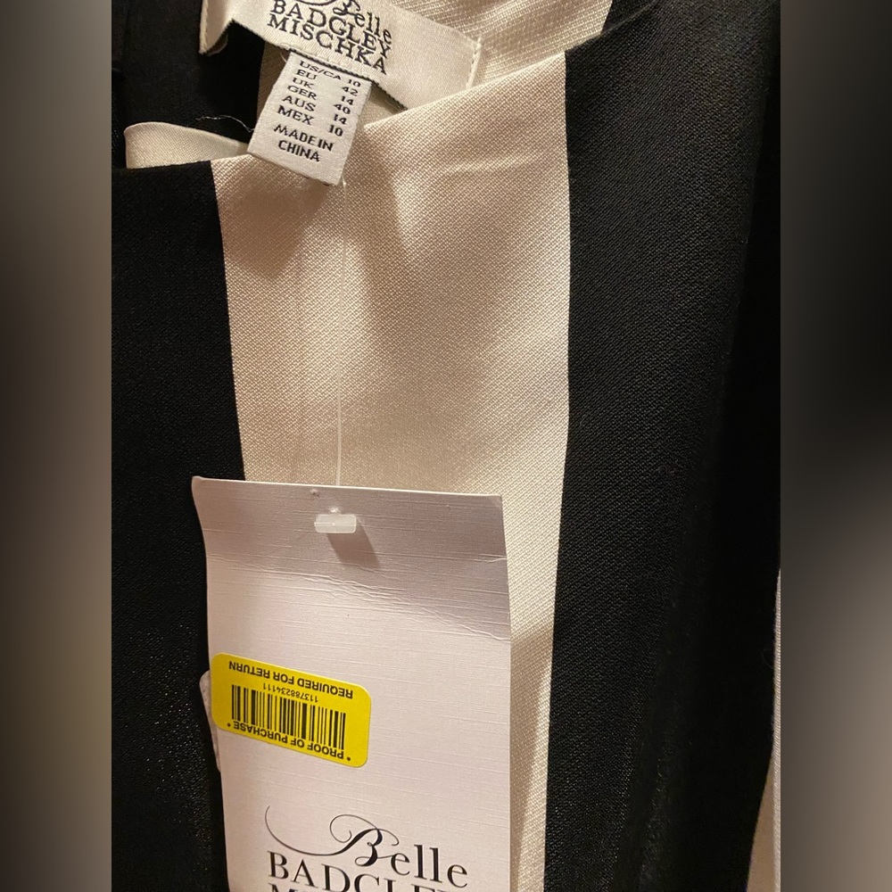 Belle Badgley Mischka Black and White Maxi Skirt size 10 - Picture 5 of 7